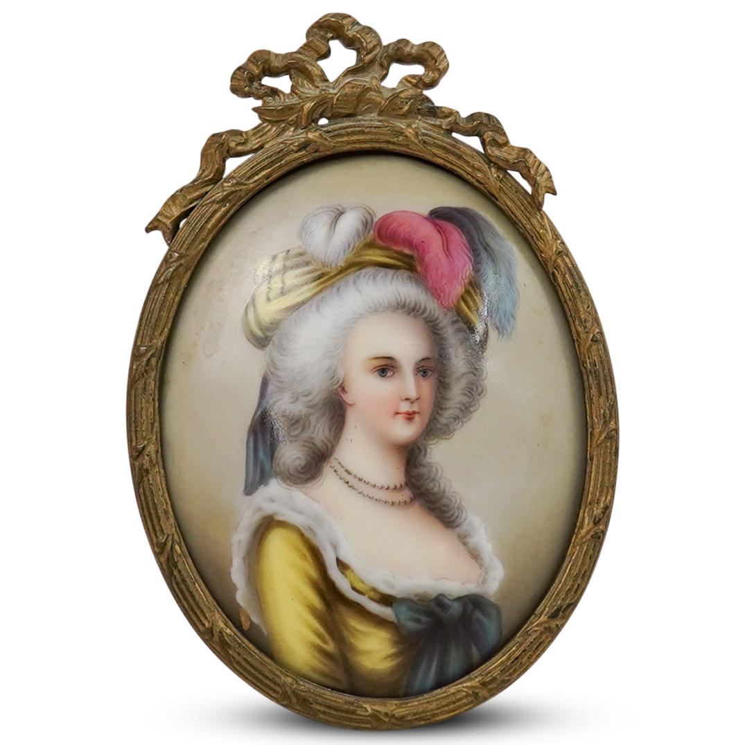 Antique Portrait Painting Plaque (1 of 4)