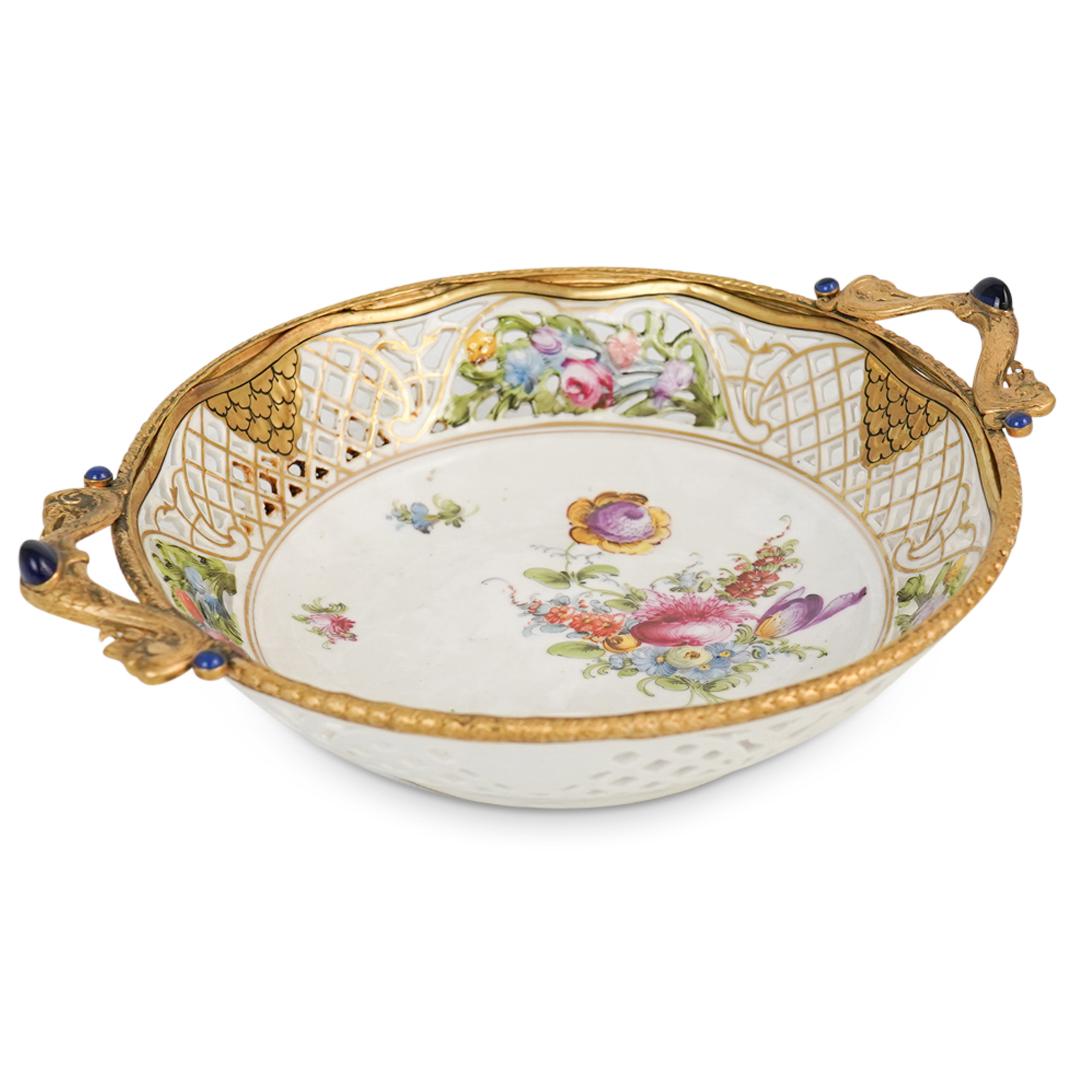 Bavarian Schumann Porcelain and Brass Bowl (1 of 6)
