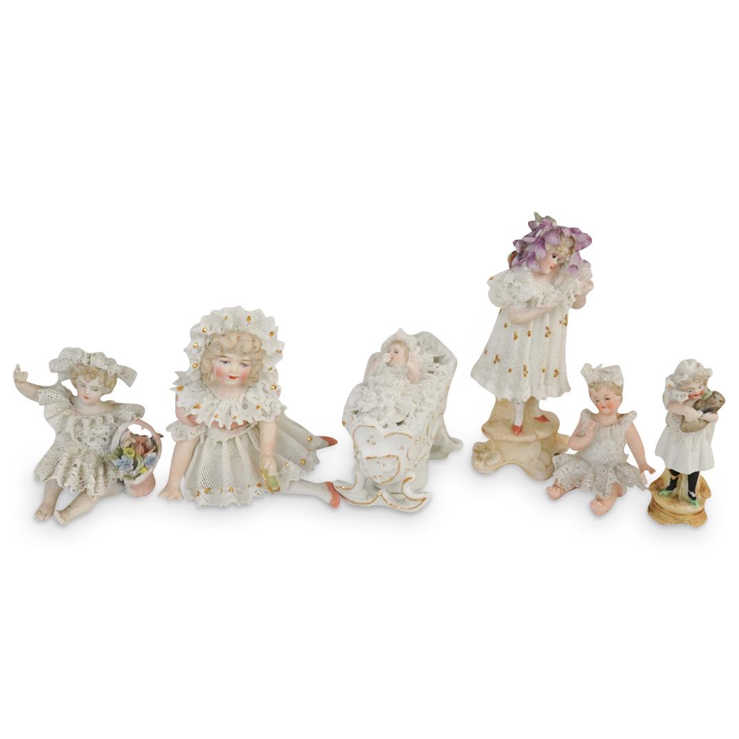 (6 Pc) German Porcelain Children Figurines Grouping (1 of 3)