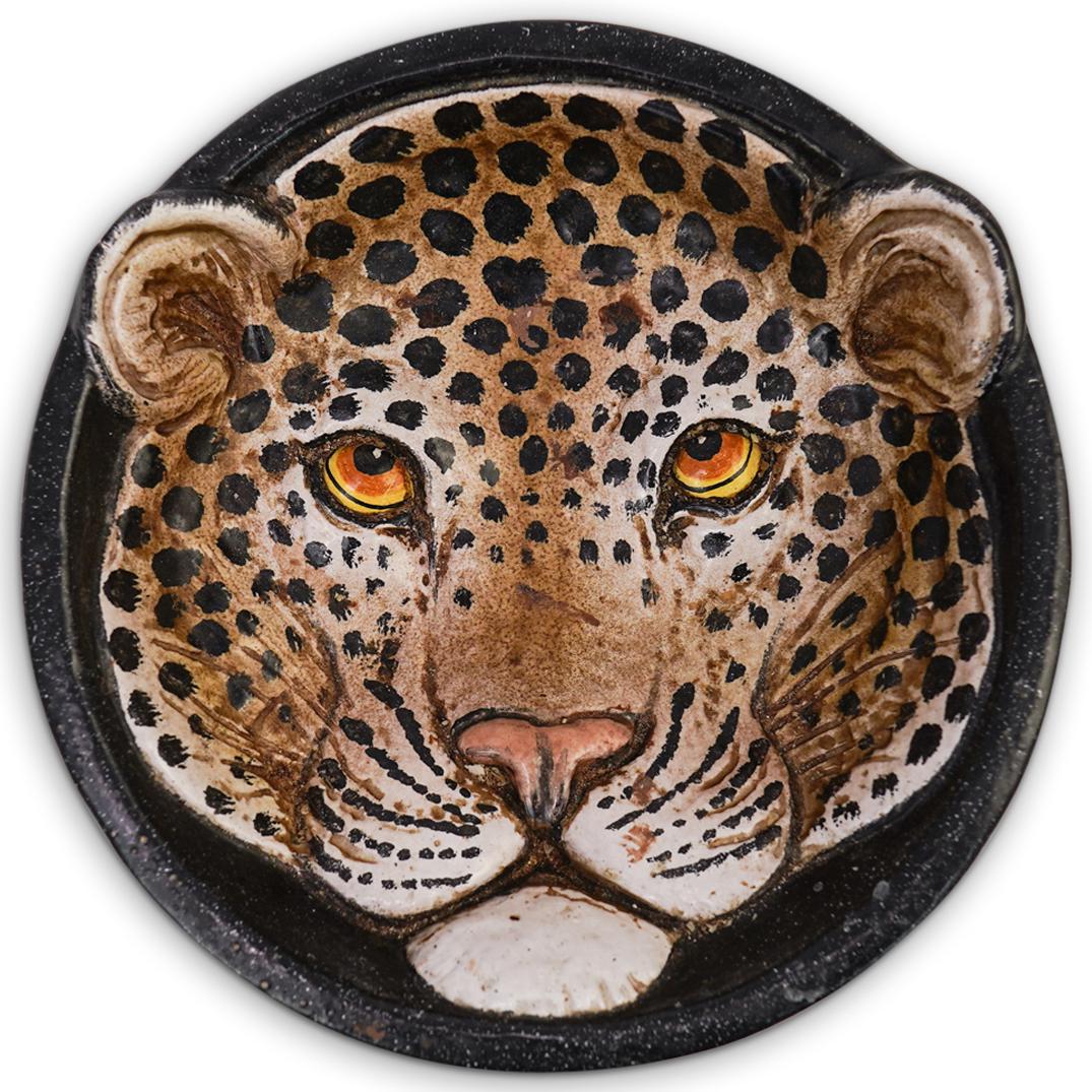 Italian Majolica "Tiger" Plate (1 of 3)