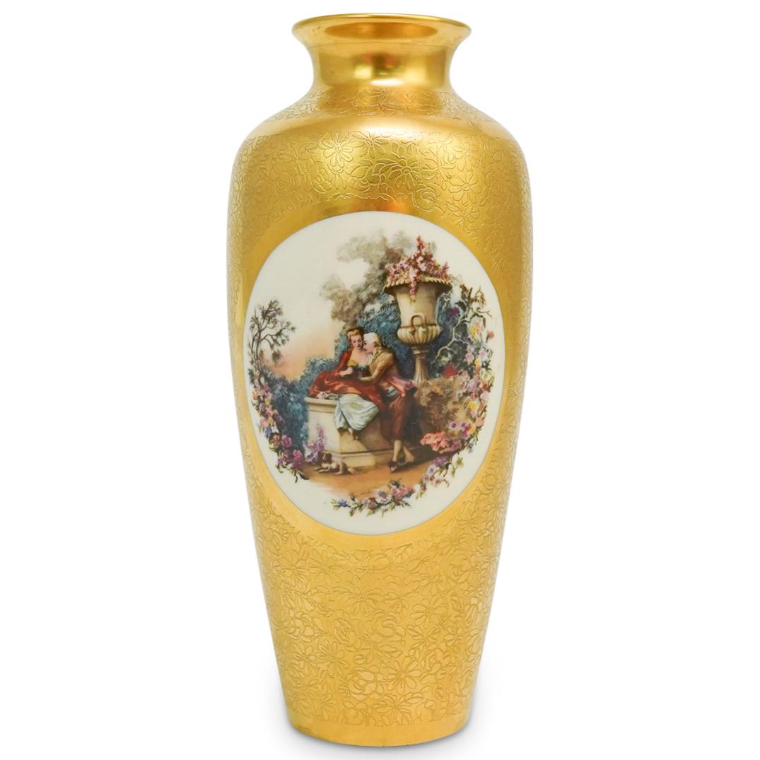 Pickard Gilt Porcelain Portrait Vase (1 of 4)