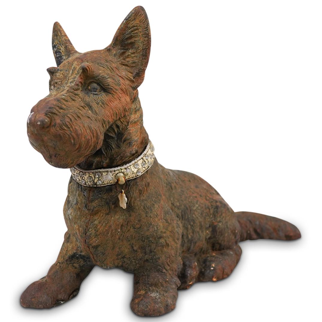 Cast Iron Oversize Sitting Scottie Dog Doorstop (1 of 3)