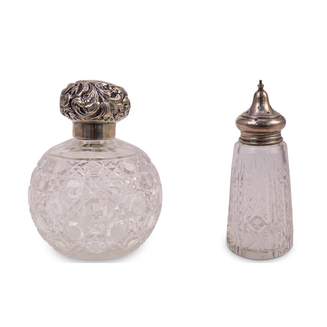 (2 Pc) Crystal Cut Sterling Set (1 of 9)