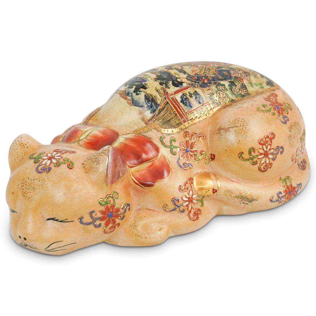 Royal Satsuma Porcelain Cat (1 of 4)