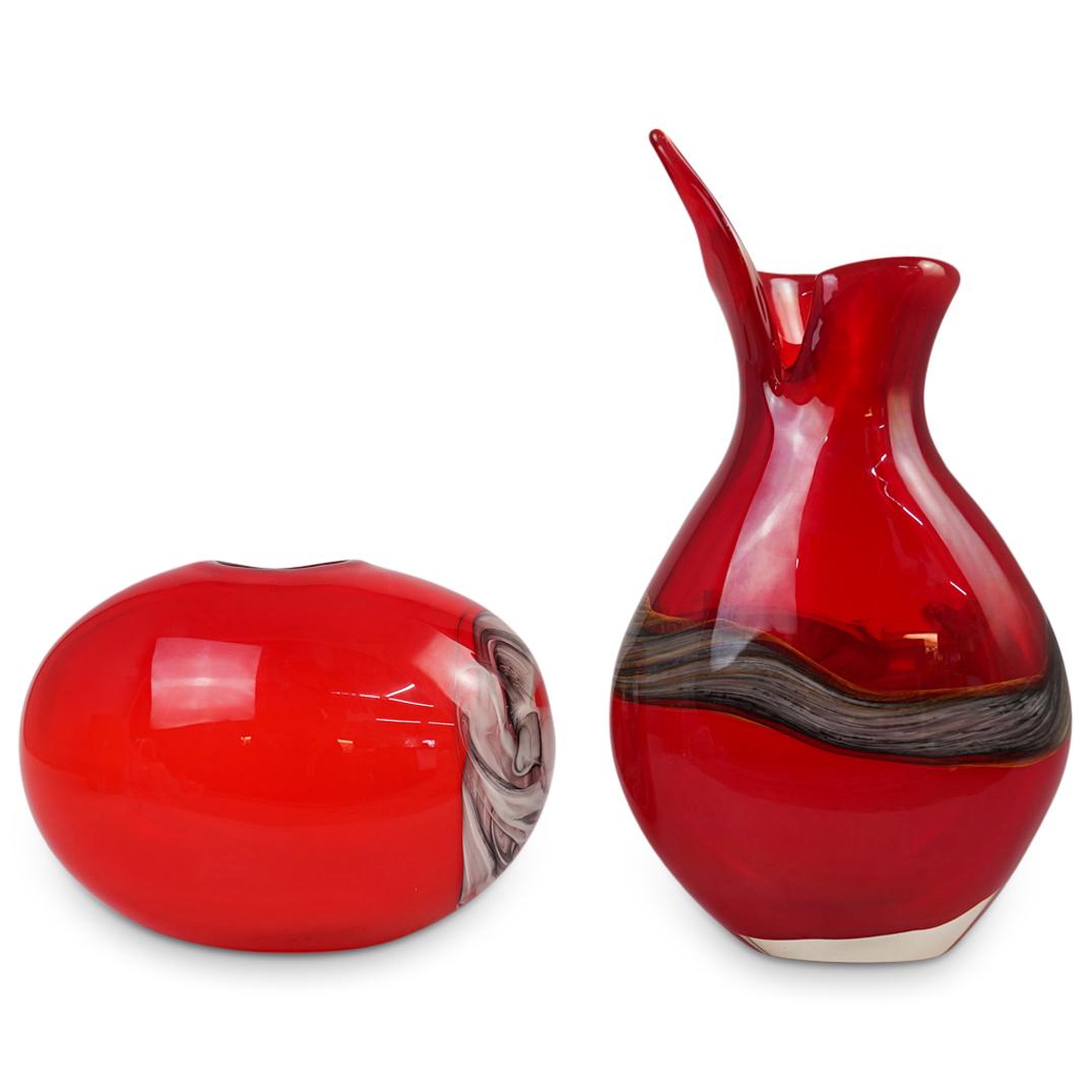 Pair Of Murano Glass Vases (1 of 7)