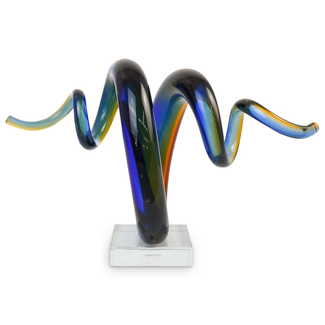 Murano Glass Spiral Sculpture (1 of 4)