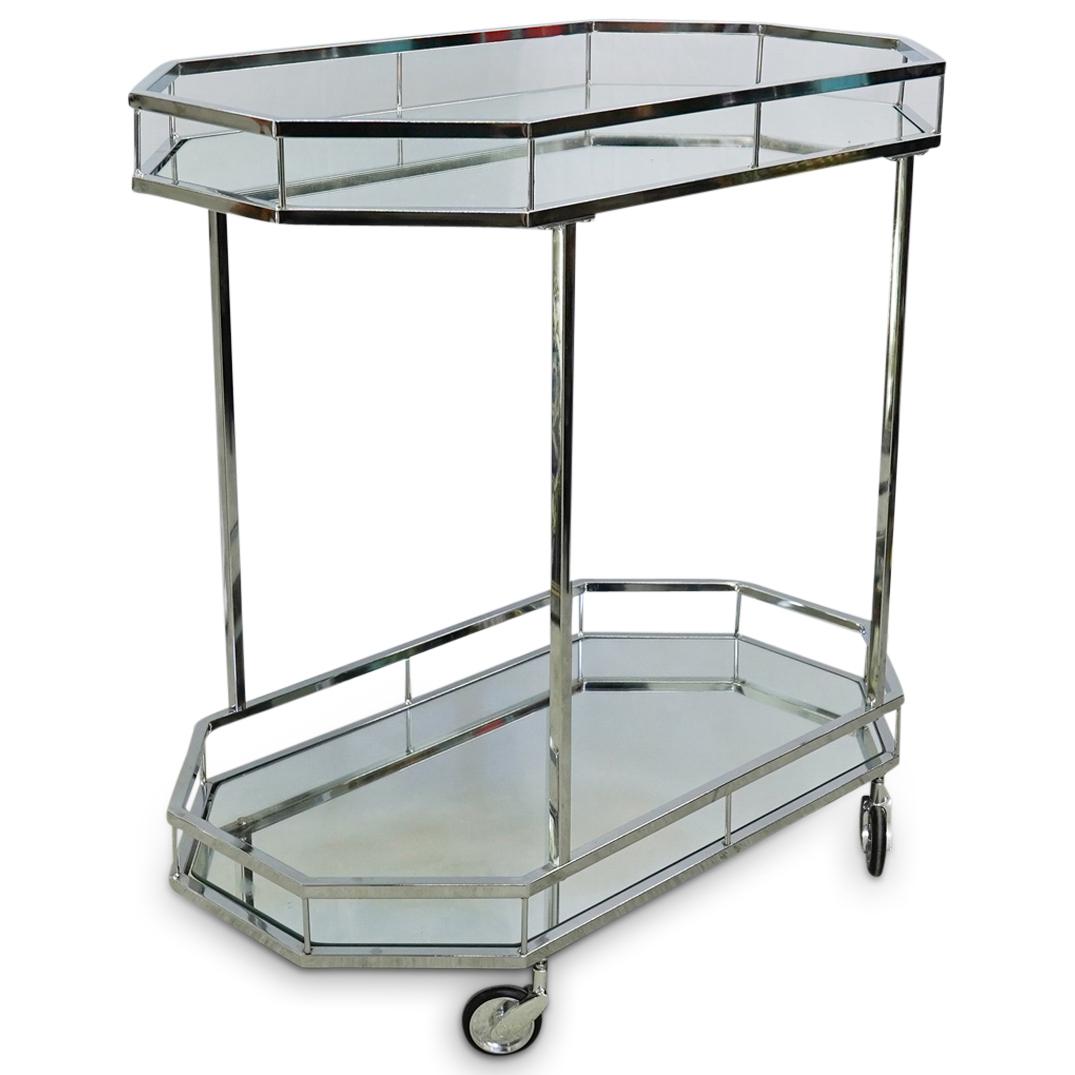 Chrome & Mirrored Bar Cart (1 of 5)