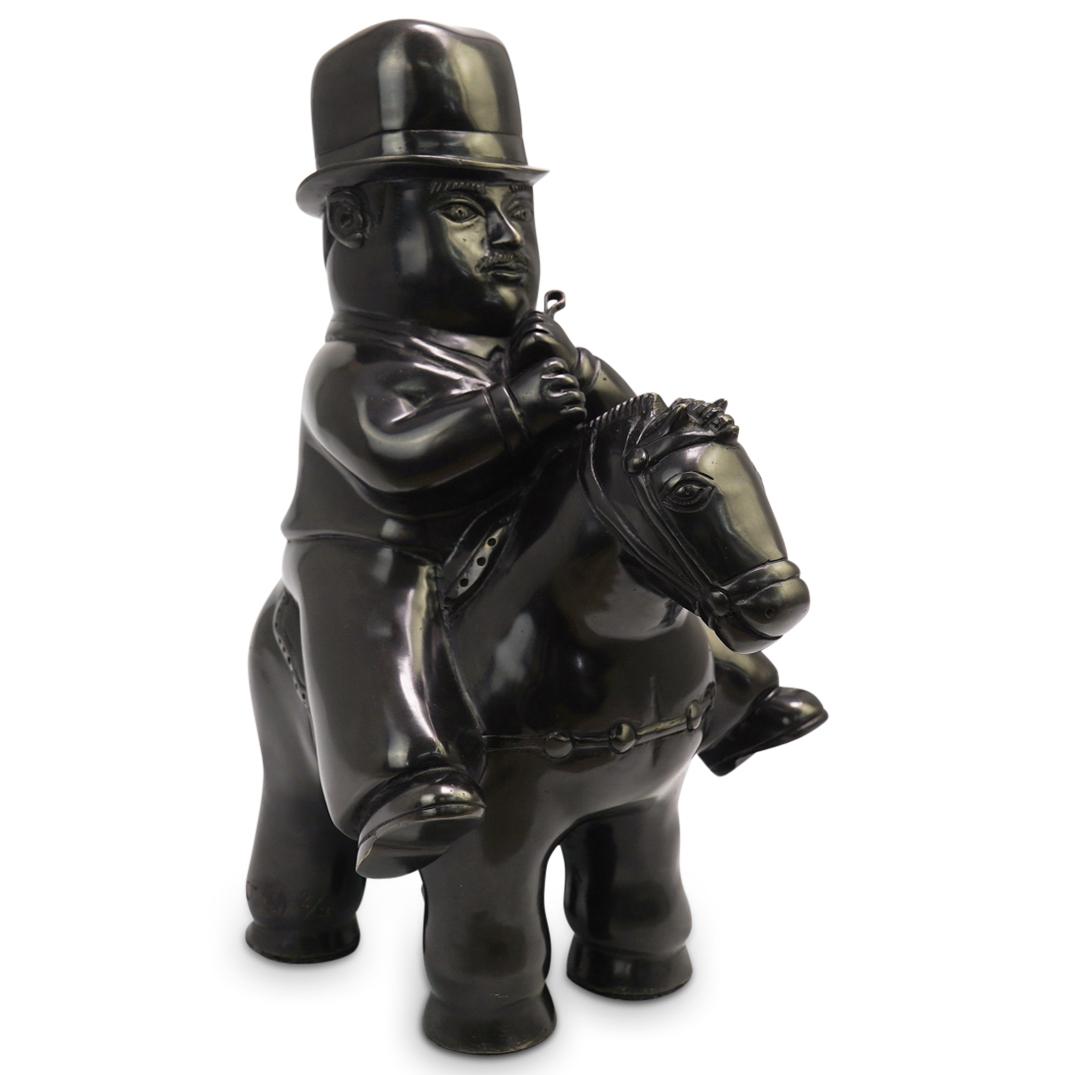 After Botero "Man on Horseback" Bronze Sculpture (1 of 8)