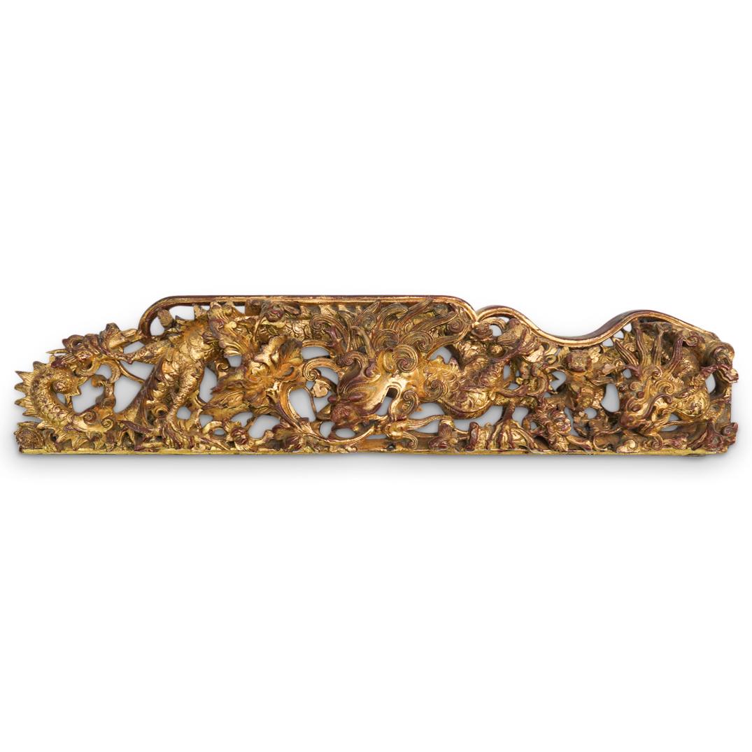 Chinese Carved Wood Gilt Panel (1 of 4)