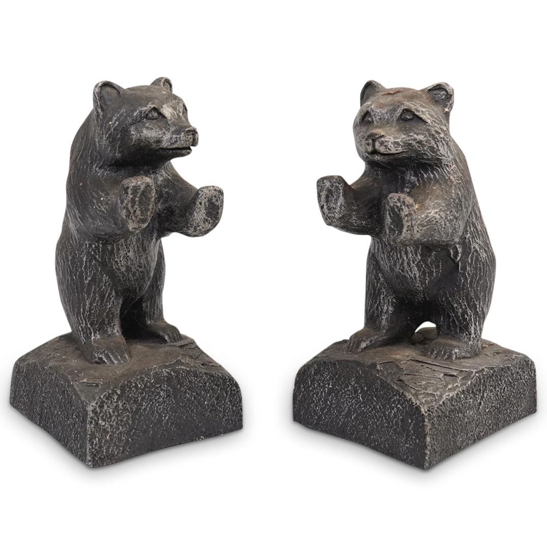 Pair of Vintage Metal Bear Bookends (1 of 5)
