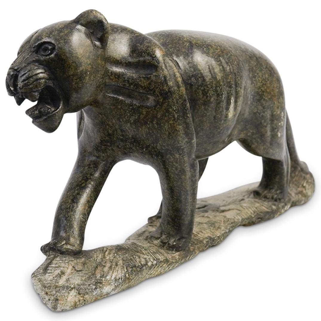 Marble Carved Panther Statue (1 of 4)