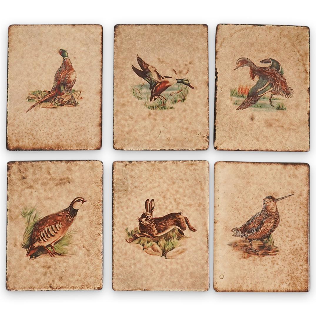 (6 Pc) Vintage Game Bird Ceramic Tiles (1 of 7)