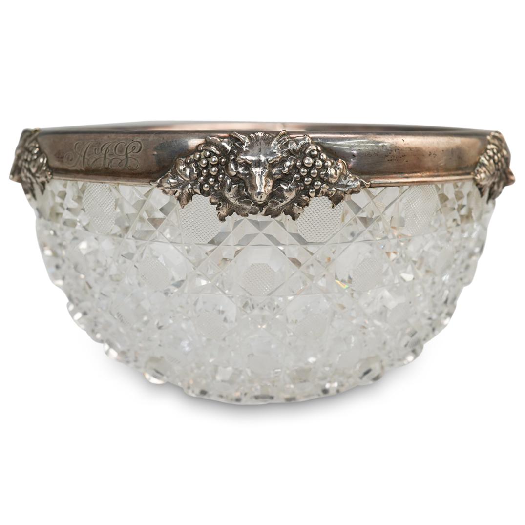 Gorham Sterling Mounted Crystal Bowl (1 of 4)