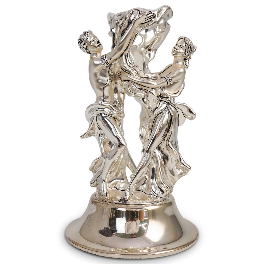 Marcello Giorgio Silver Plated Figural Vase Stand (1 of 5)