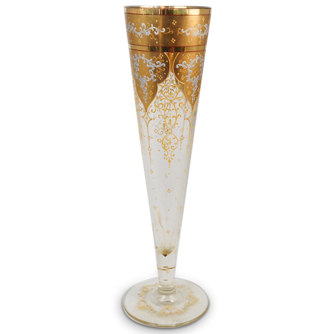 Bohemian Gilt Glass Vase (1 of 4)
