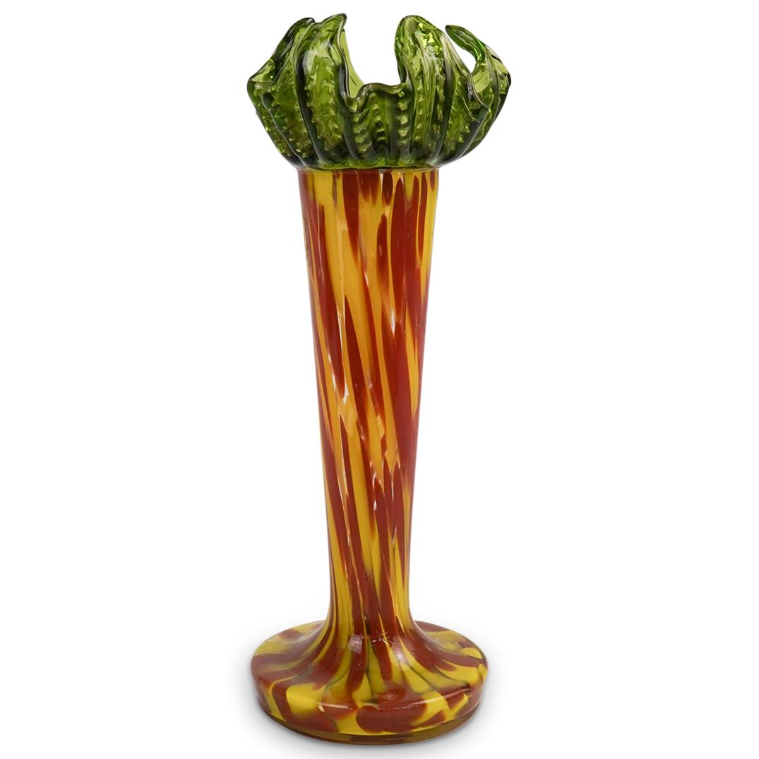Murano Splatter Art Glass Vase (1 of 3)