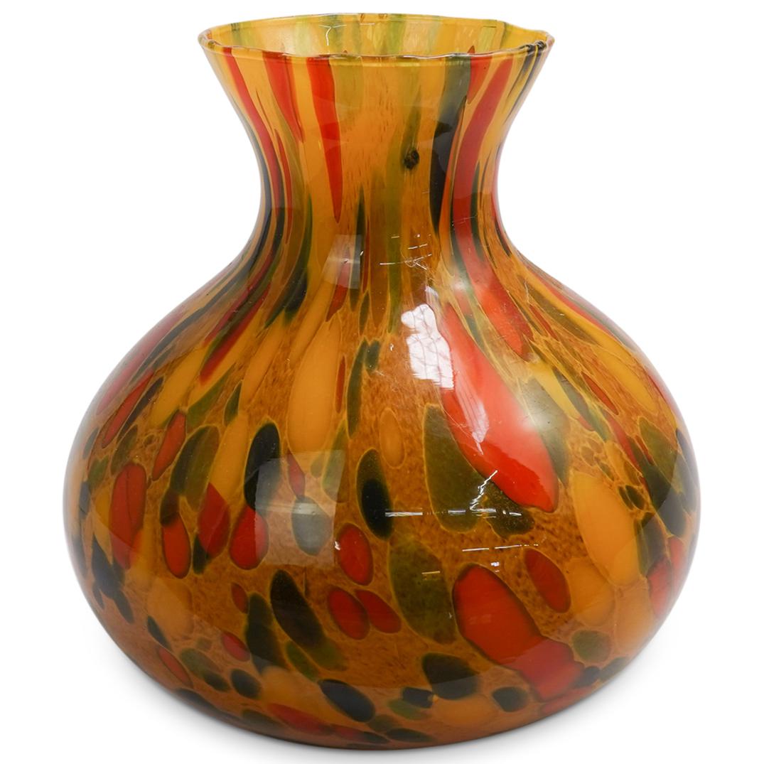 Large Spatter Murano Glass Vase (1 of 3)