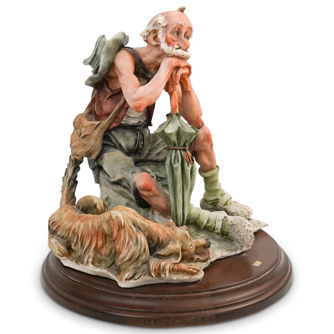 Large G. Armani "Old Man with His Dog" Ceramic (1 of 4)