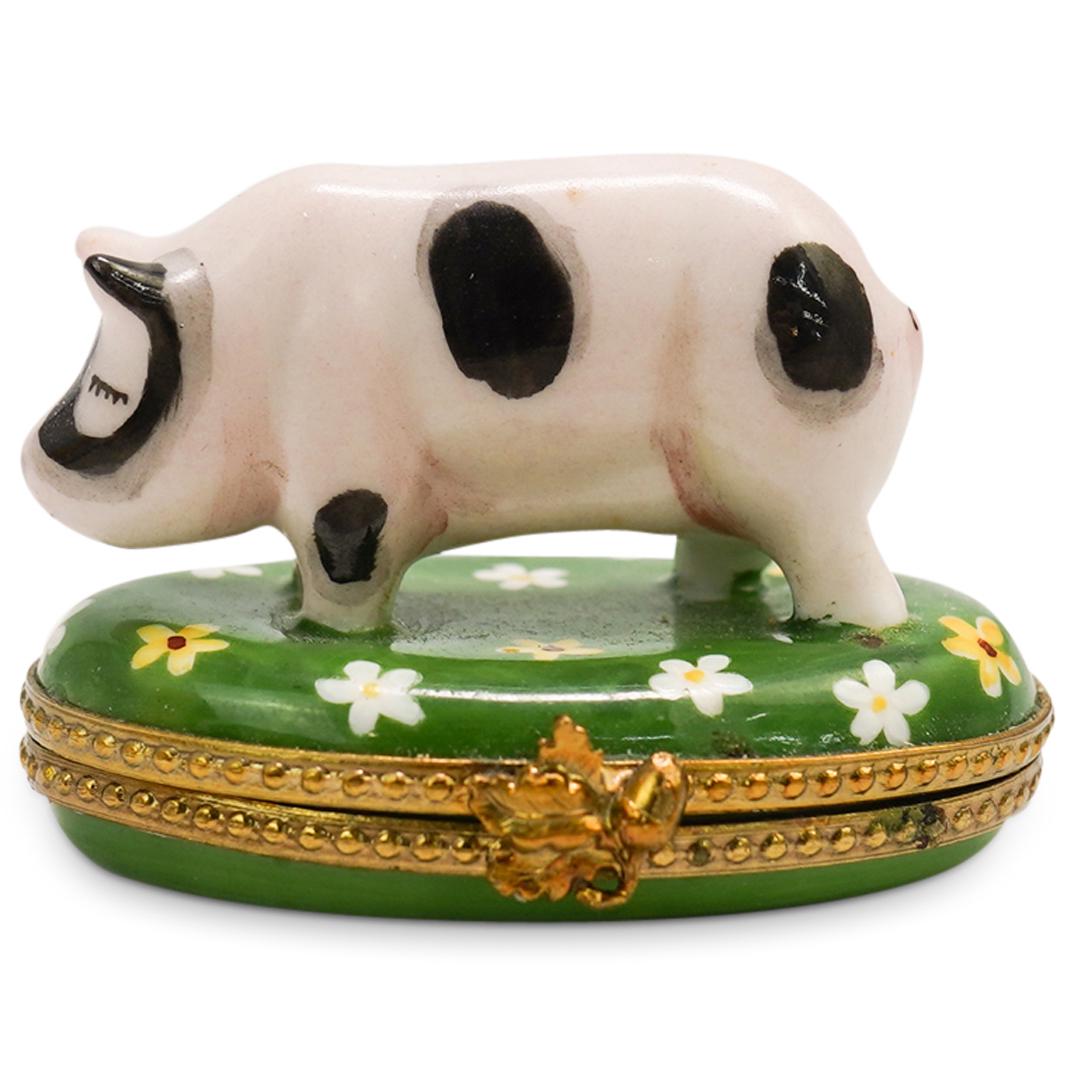 Limoges Pig Trinket Box (1 of 4)