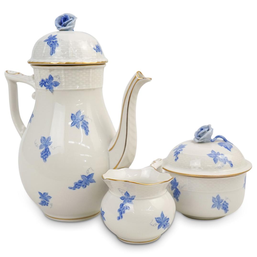 (3 Pc) Herend Hungary Porcelain Coffee Set (1 of 7)