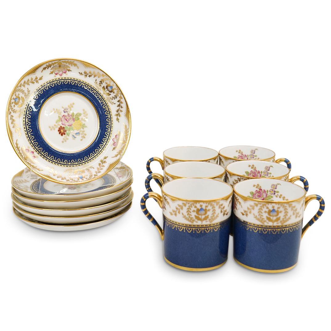 (12 Pcs) Spode Regent Blue Demitasse Cup & Saucer Set (1 of 4)