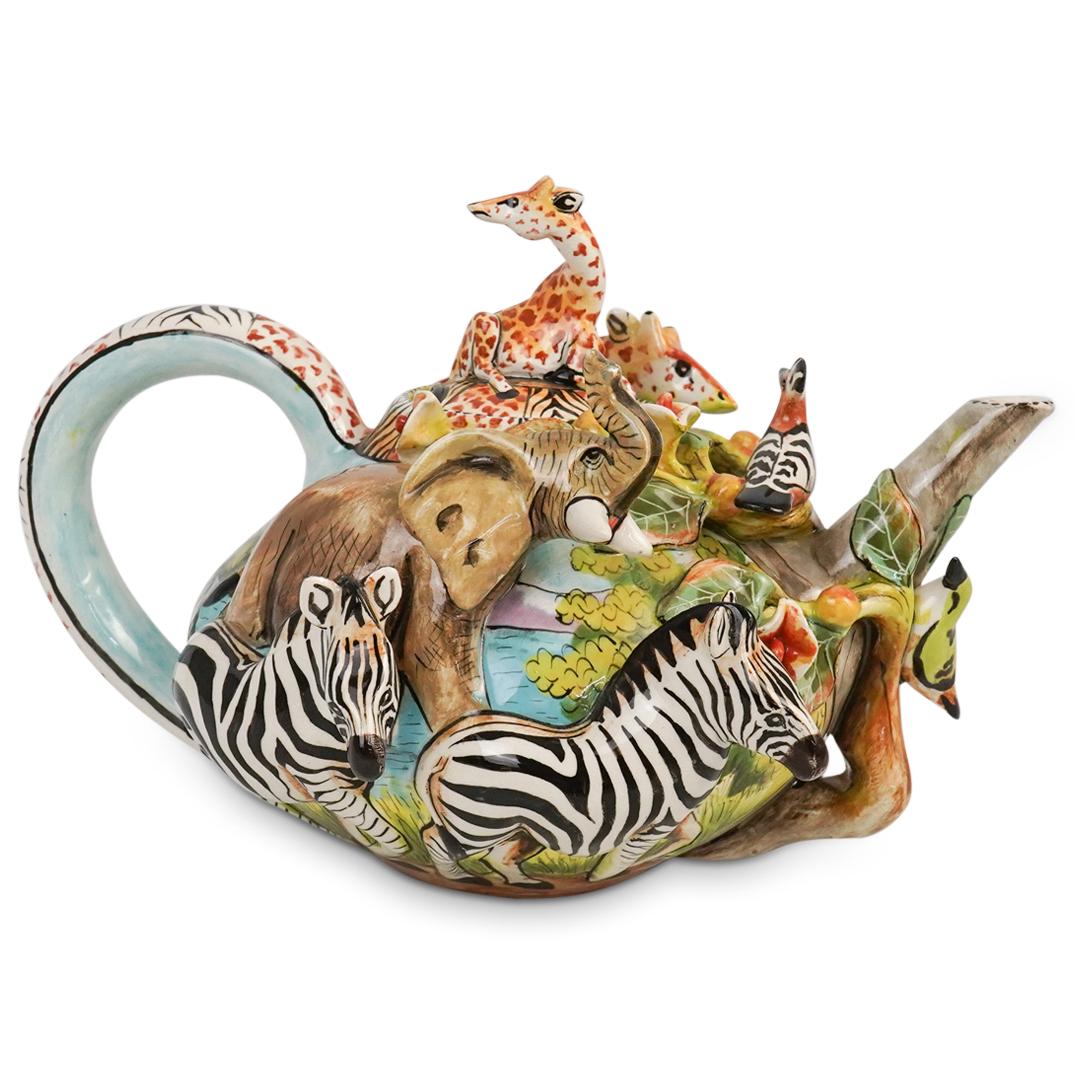 South African Exotic Animal Figural Ceramic Teapot (1 of 6)