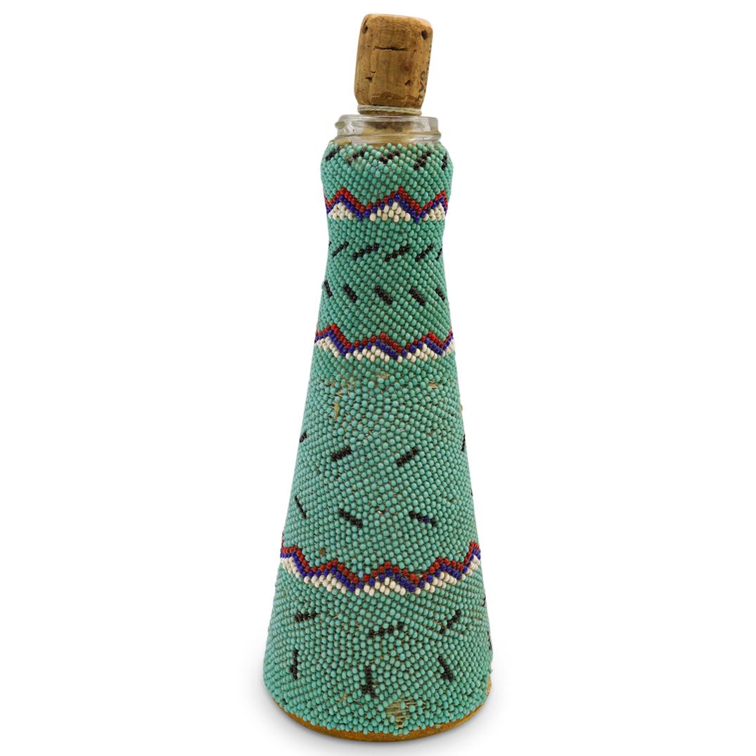 Native American Paiute Glass Beaded Bottle (1 of 3)