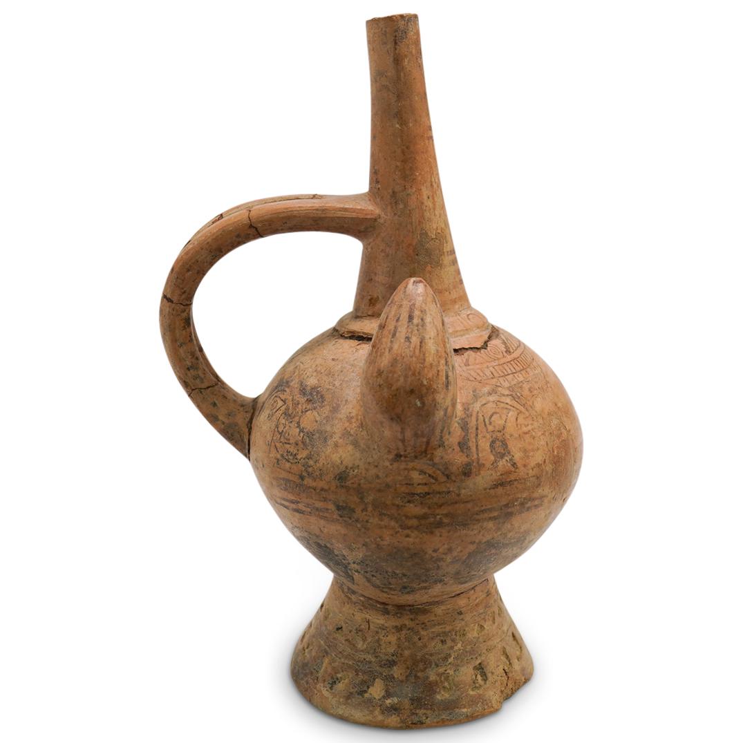 Pre-Columbian Peruvian Lambayeque-Chimu Footed Vessel (1 of 6)