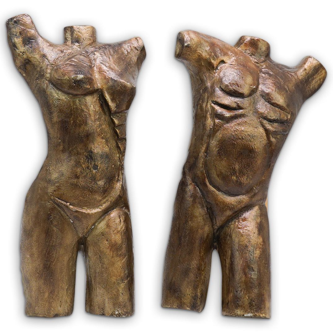 (2 Pc) Female / Male Torso Art Wall Plaques (1 of 4)