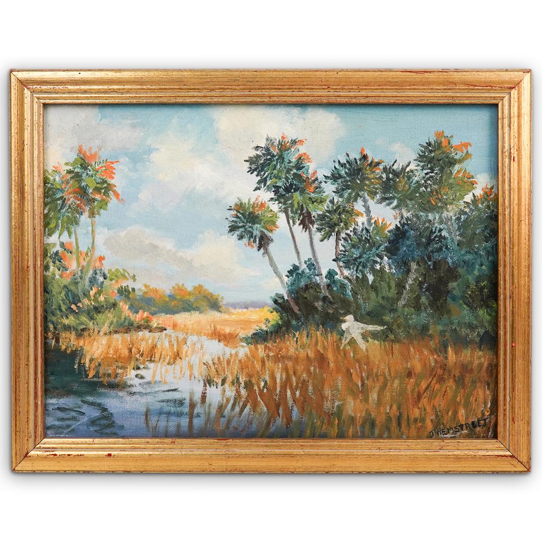 "B. Hemstreet" Everglades Oil Painting (1 of 5)