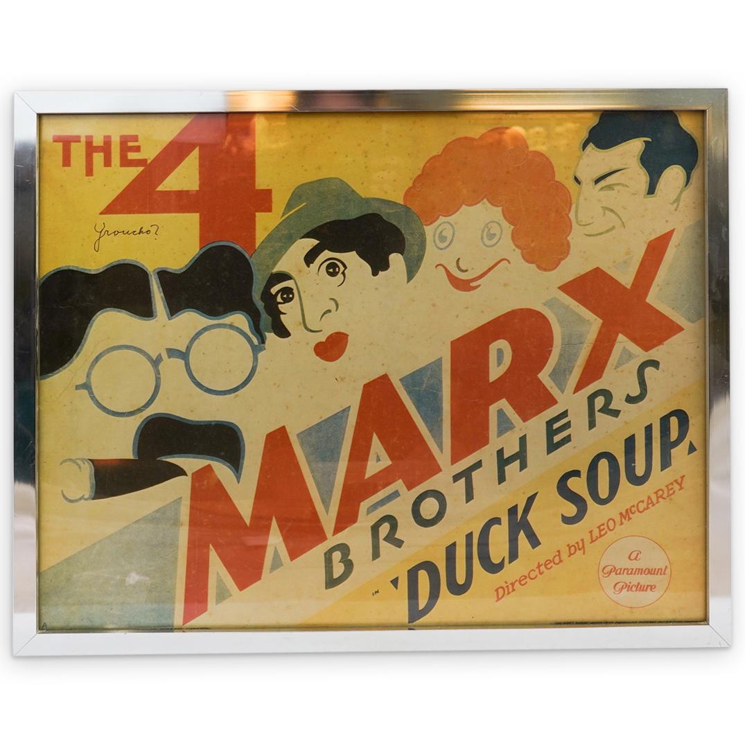 Vintage Movie Poster The Four Marx Brothers Duck Soup (1 of 3)