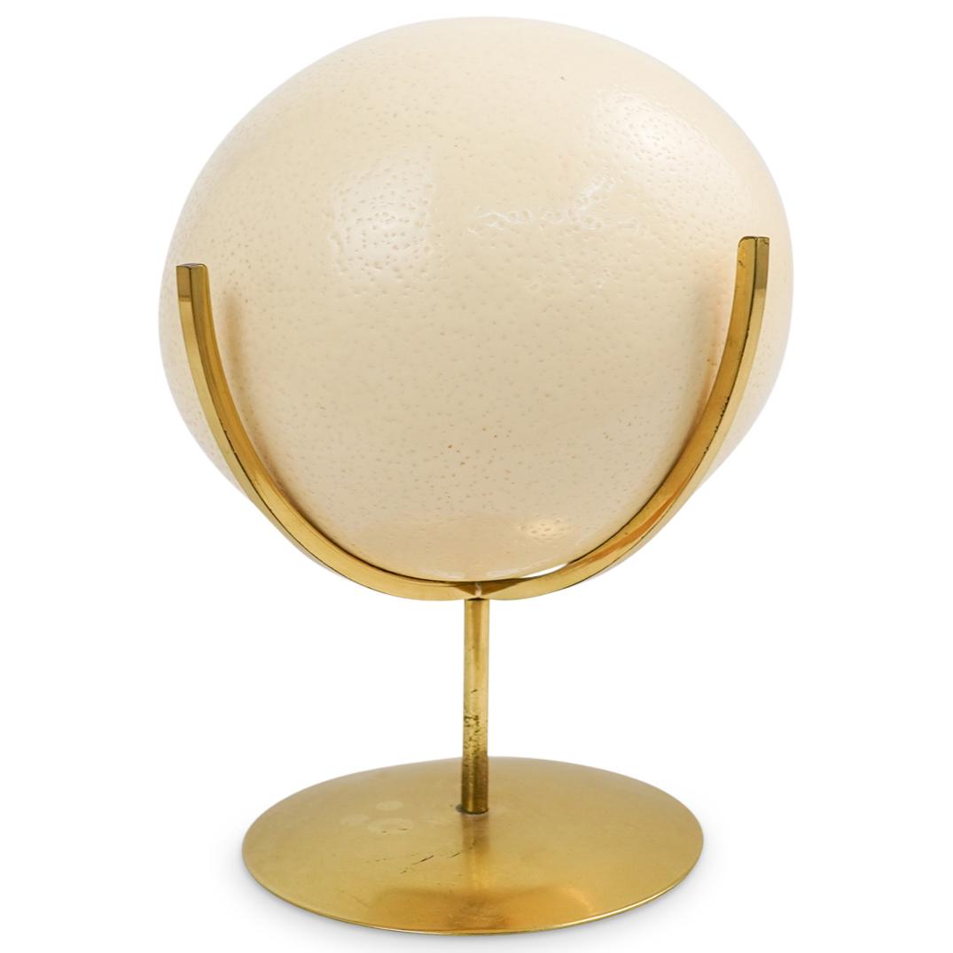 Ostrich Egg on Brass Stand (1 of 3)
