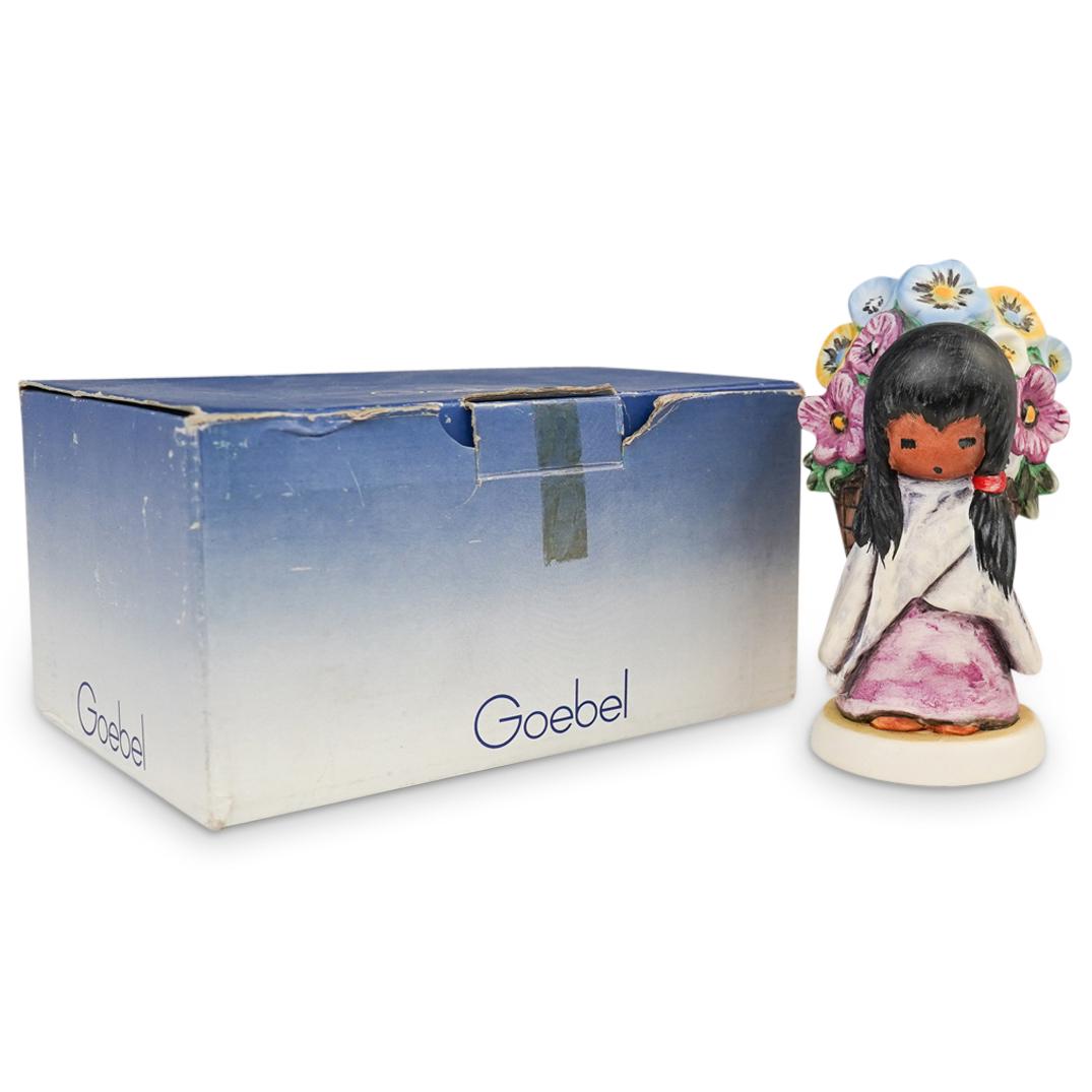 Goebel "Flower Girl" Porcelain Figurine: DESCRIPTION: Goebel "Flower Girl" Porcelain Figurine. From DeGrazia Collection. Marked "Goebel West Germany". Signed and Numbered 84. Model 7301. With original box. CIRCA: 20th Century. ORIGIN: W. Ger