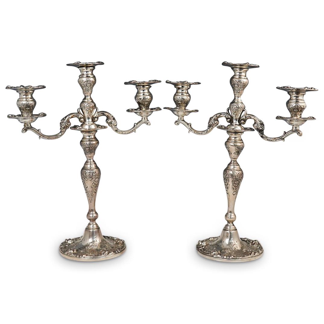Pair of Sterling Silver Candelabras (1 of 6)