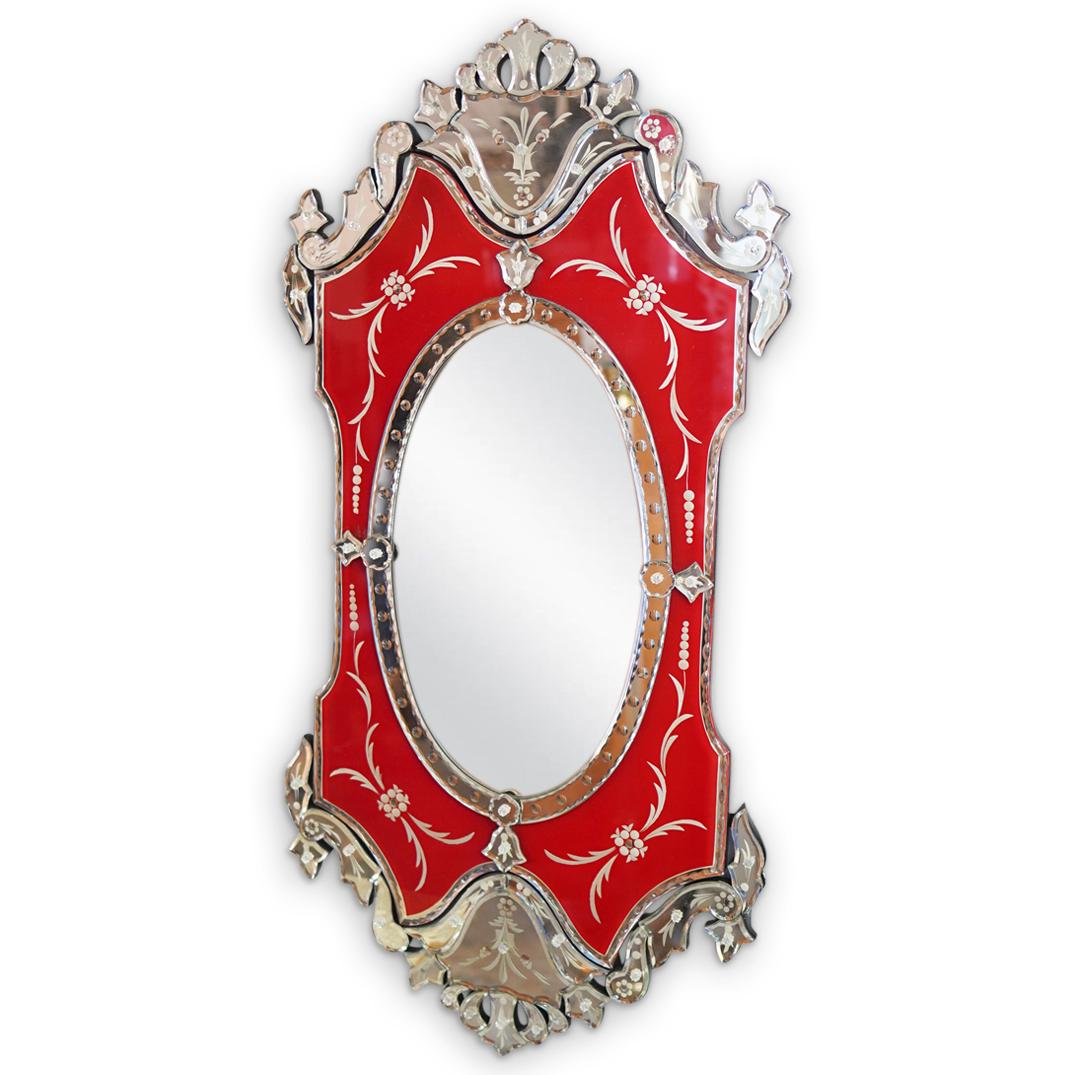 Vintage Red Venetian Mirror (1 of 5)