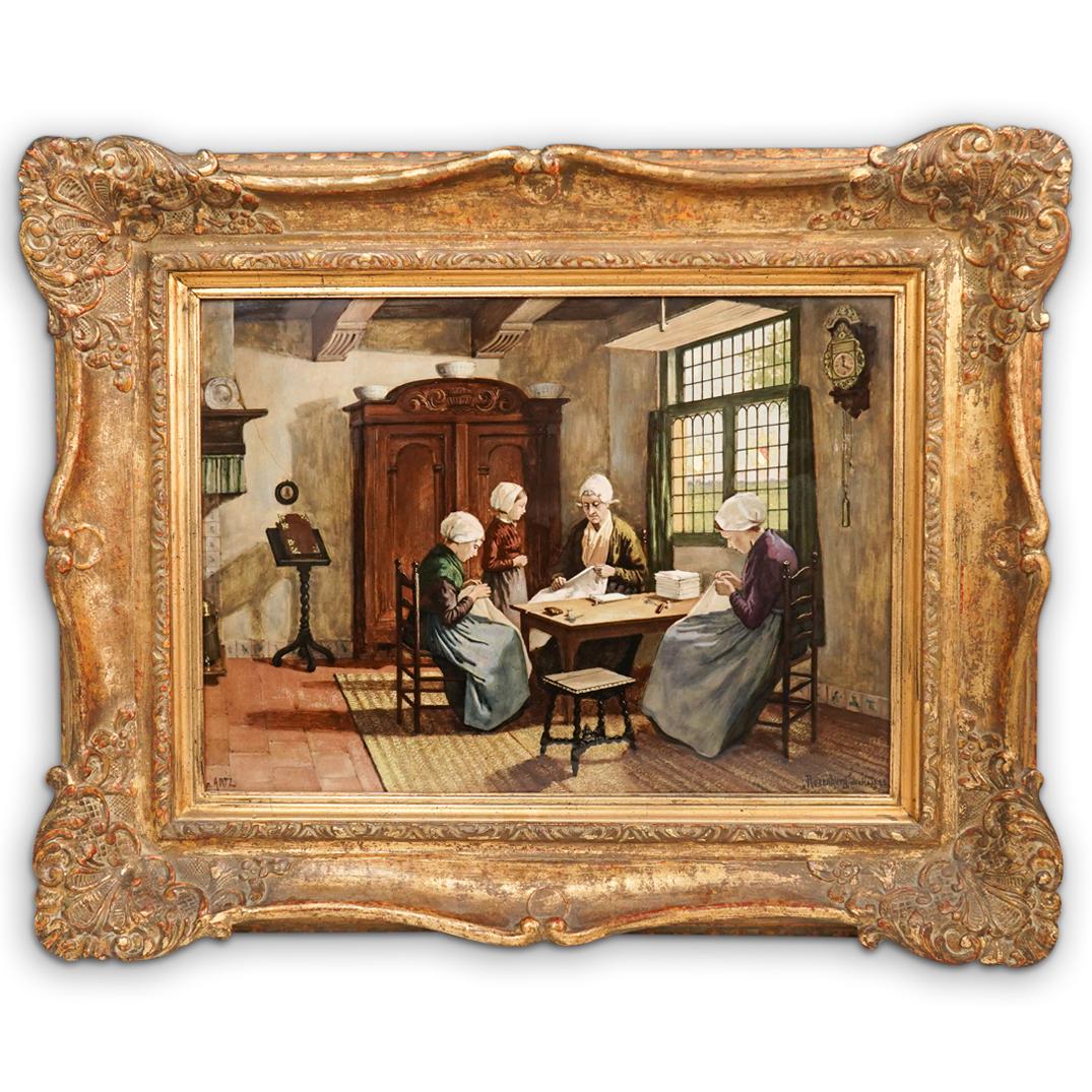 David Adolf Artz German Porcelain Plaque (1 of 4)