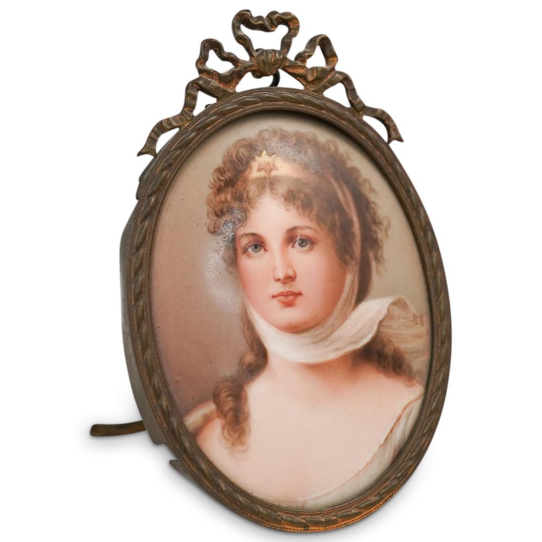 French Porcelain Painted Plaque (1 of 3)