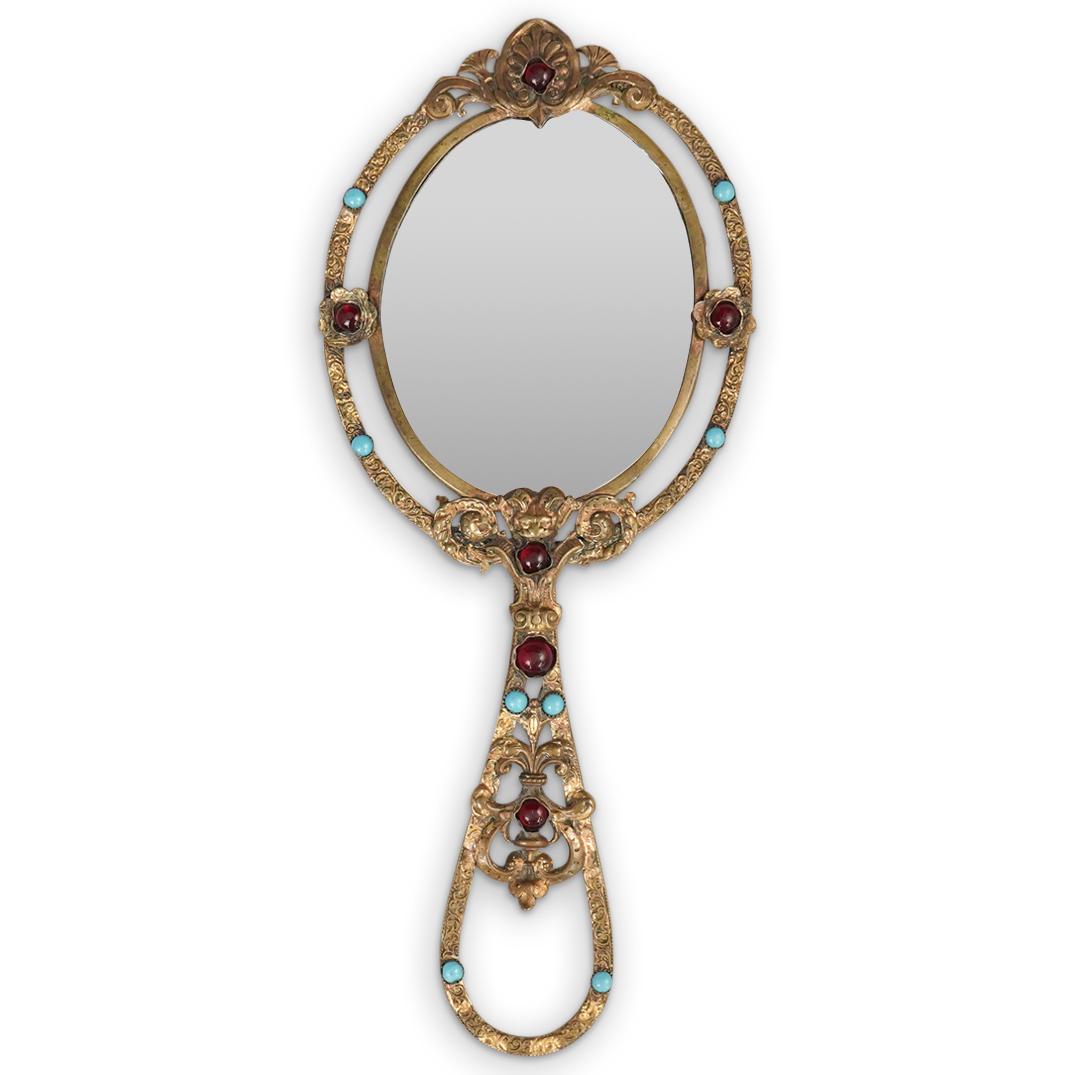 Antique Gilt Bronze Hand Mirror (1 of 4)