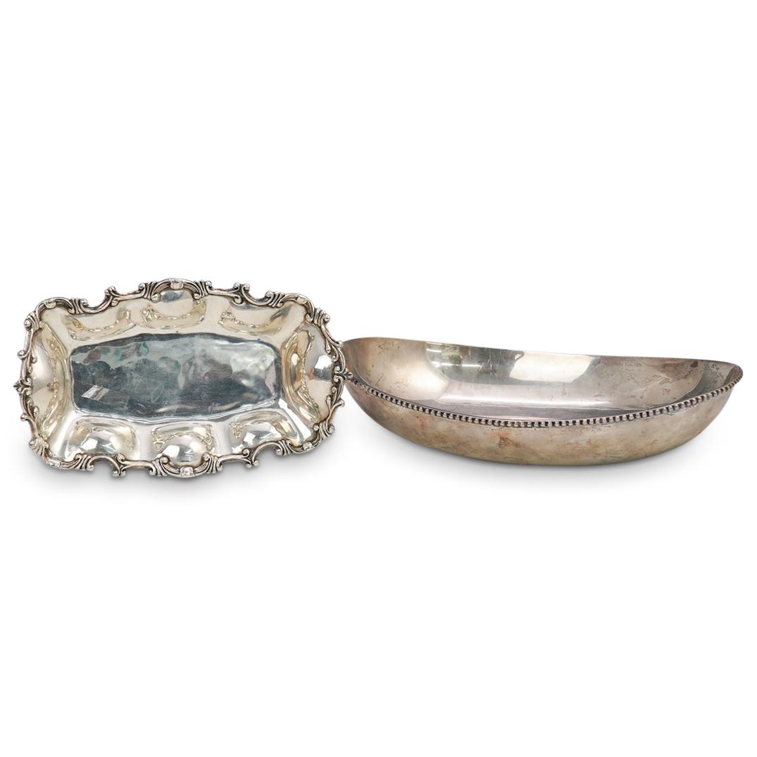 (2Pc) Mexican Sterling Tray & Bowl (1 of 7)