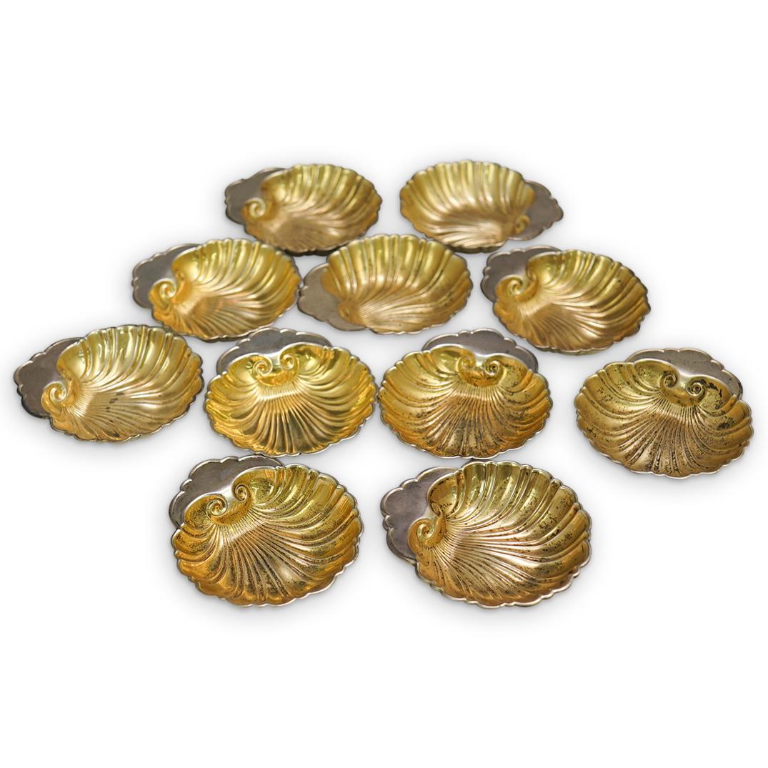 (12Pc) Gorham Sterling Shell Salt Cellars (1 of 4)