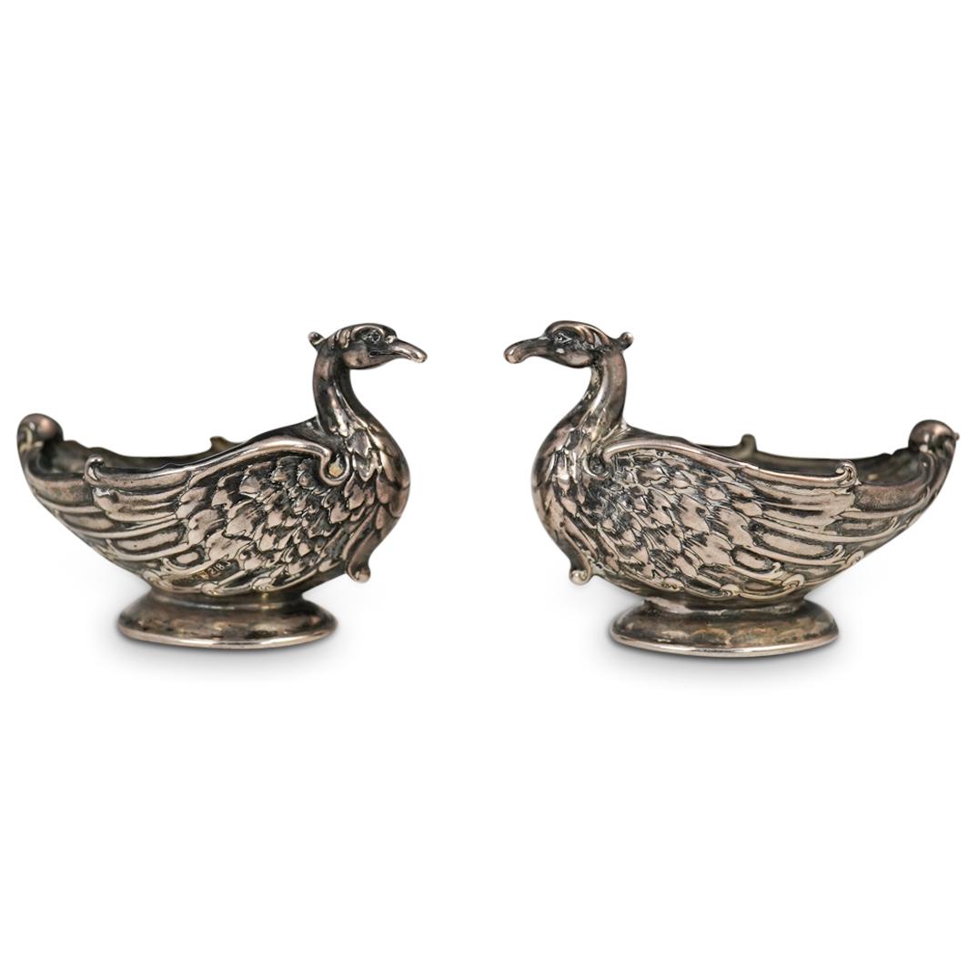 Sterling Silver Swan Salt Cellars (1 of 3)