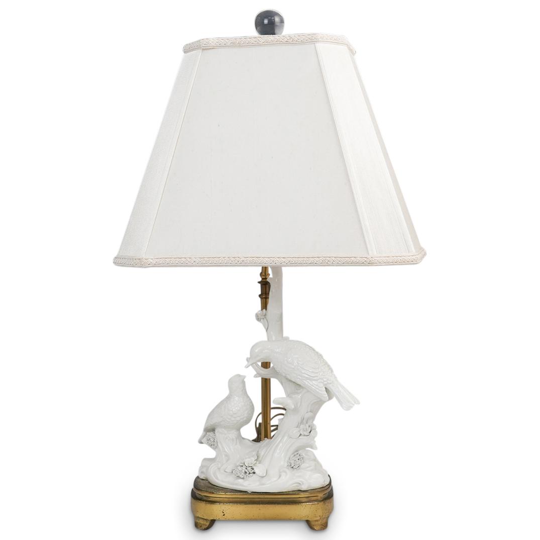 Blanc De Chine Porcelain Bird Lamp (1 of 5)