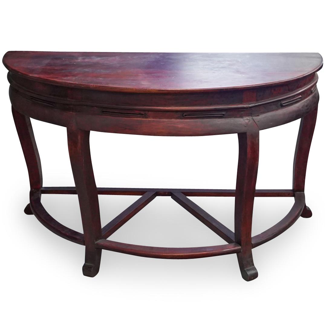 Antique Chinese Demilune Console Table (1 of 5)
