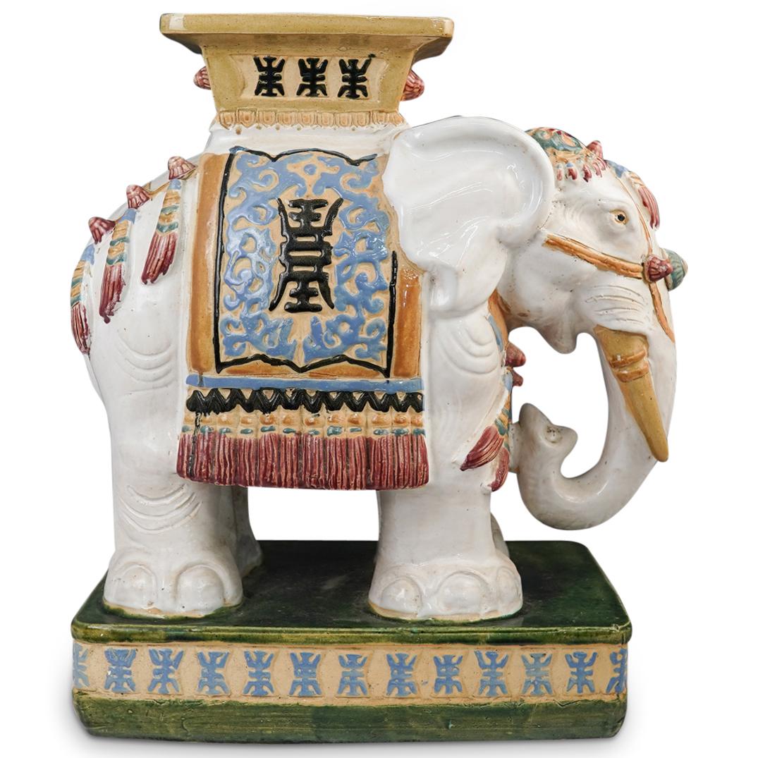 Chinoiserie Elephant Ceramic Garden Stool (1 of 8)
