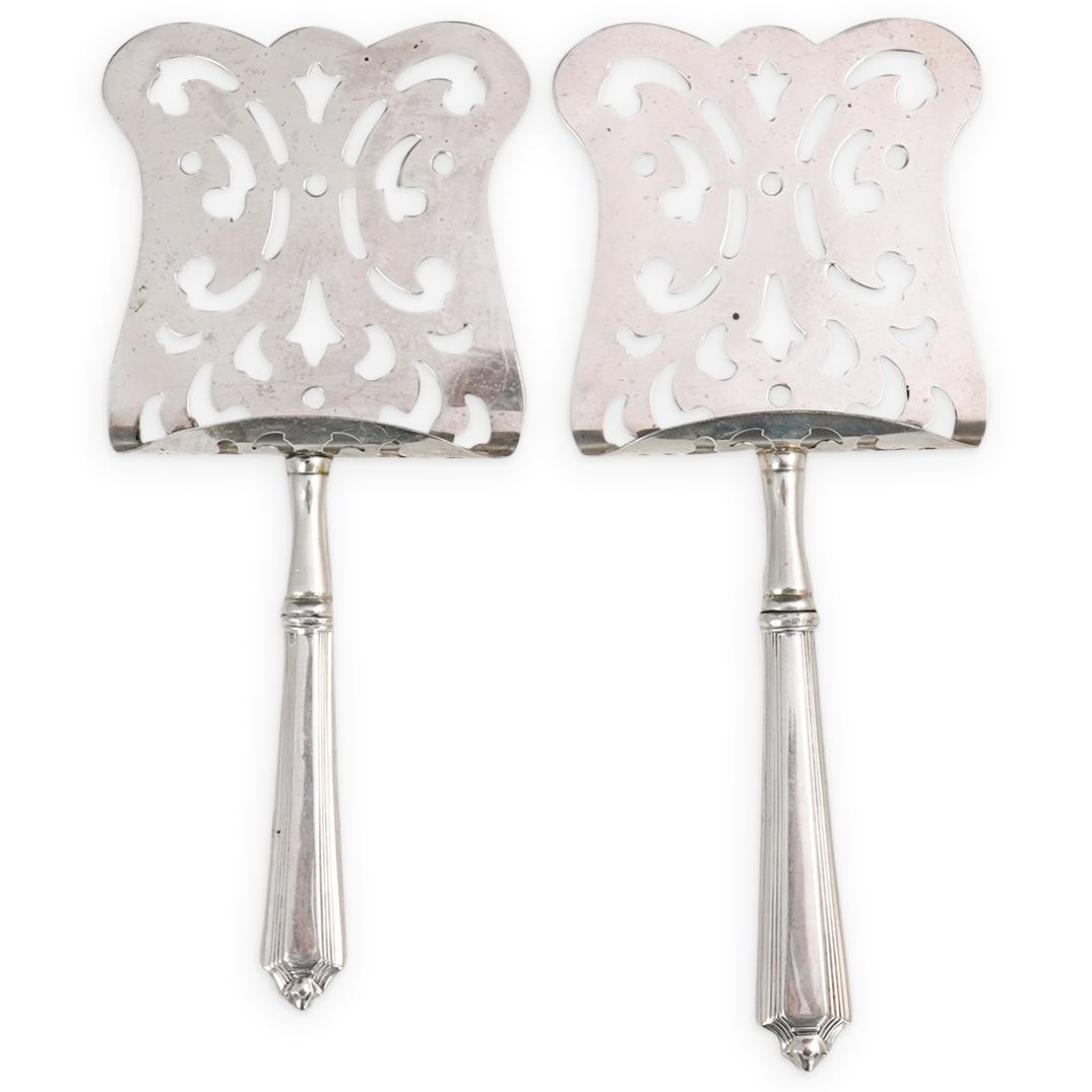 (2 Pc) Sterling Silver Hooded Asparagus Servers (1 of 3)