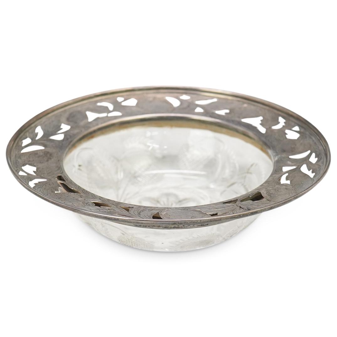 Sterling & Crystal Strawberry Bowl (1 of 4)