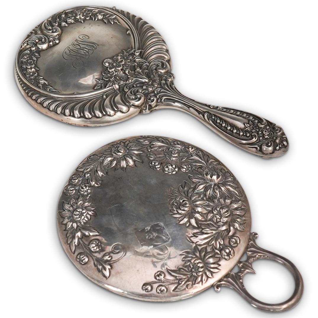 (2Pc) Sterling Silver Hand Mirrors (1 of 6)