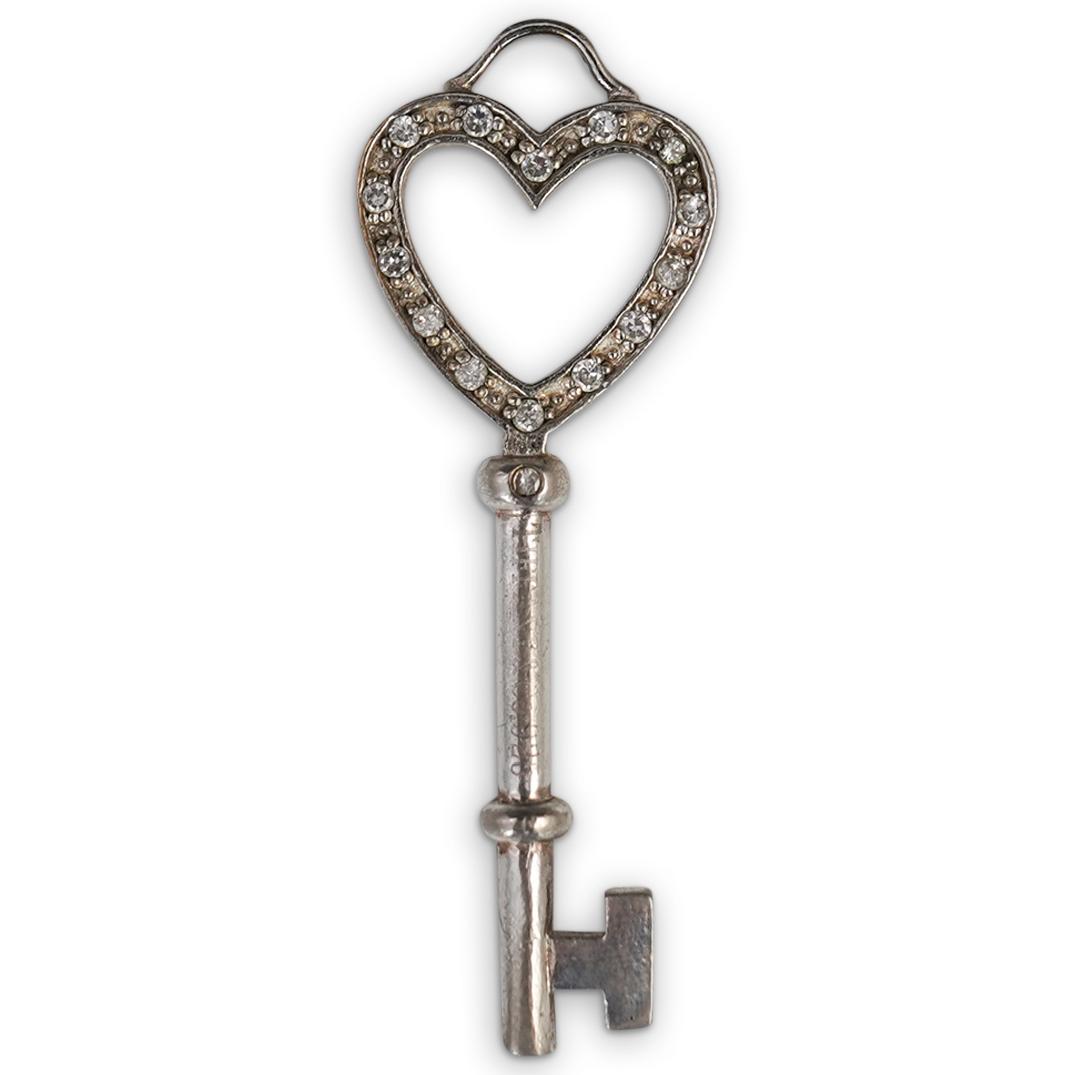 TIffany & Co. Sterling Silver Heart Key Pendant (1 of 2)