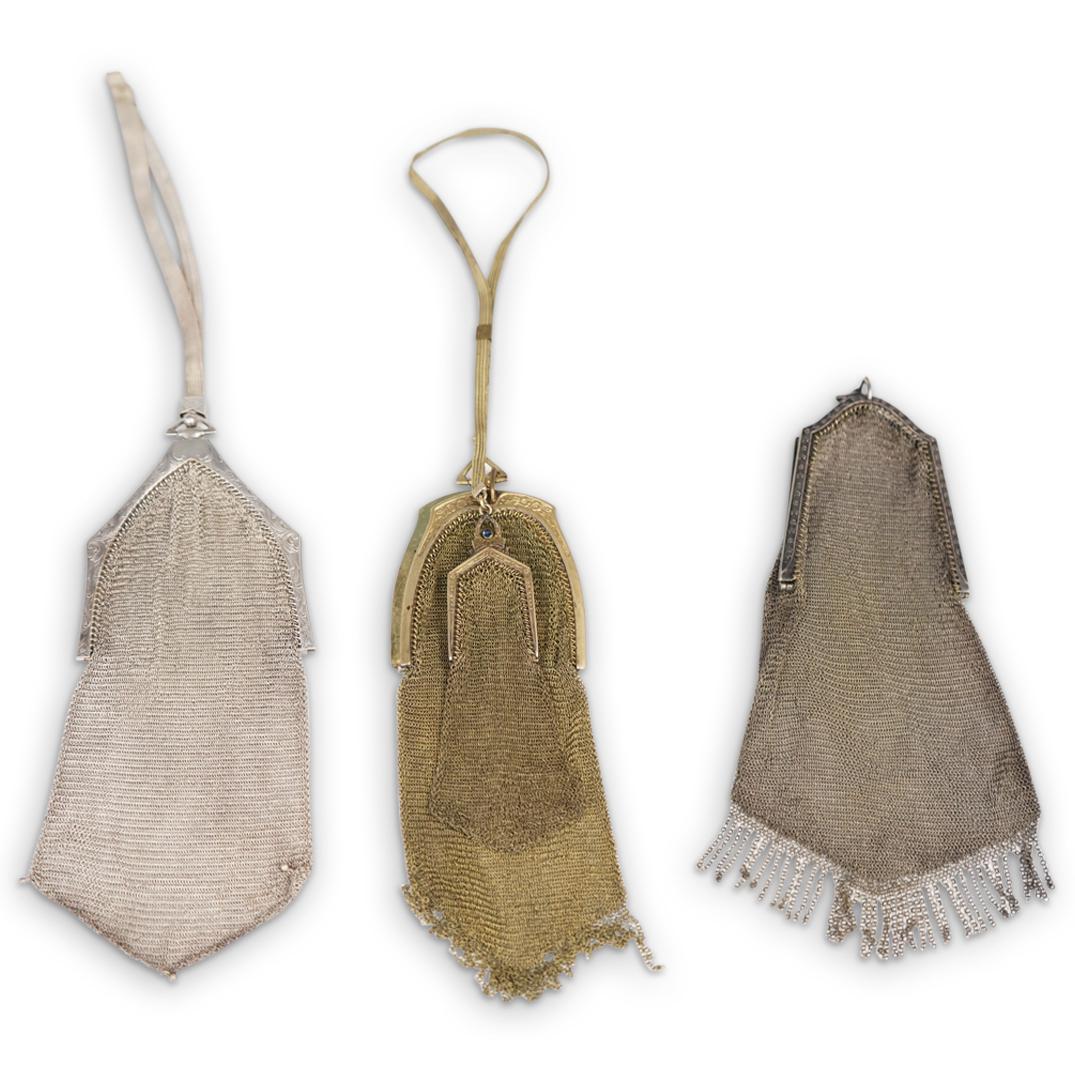 (3Pc) Whiting & Davis Co. Antique Mesh Purses (1 of 5)