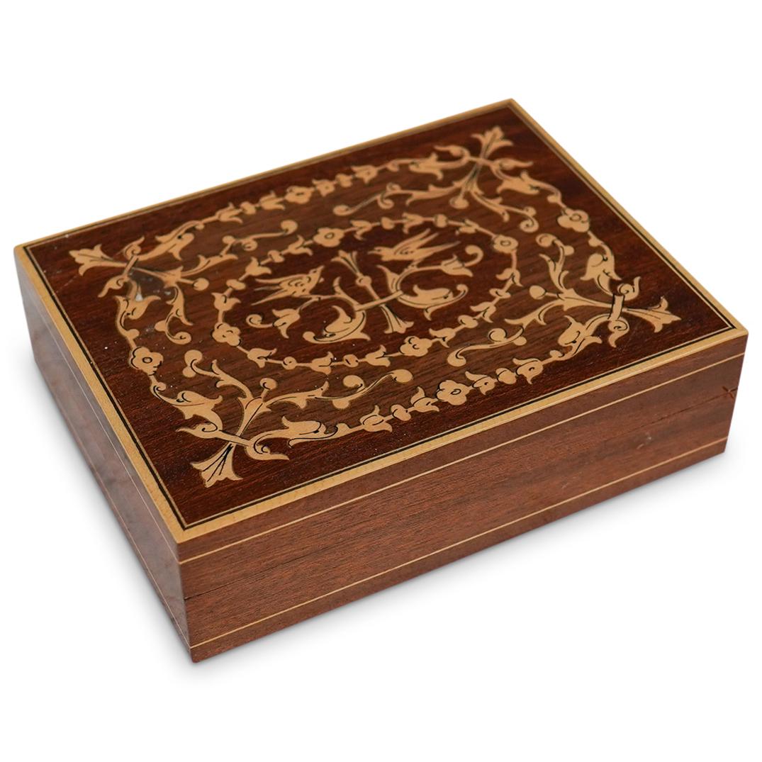 Italian Inlaid Wood box (1 of 4)